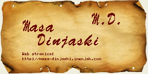 Maša Dinjaški vizit kartica